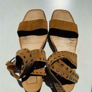 Brown Studded Sandals